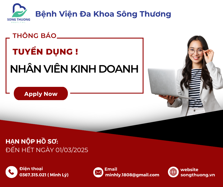 BVĐKST TUYỂN DỤNG NHÂN VIÊN KINH DOANH